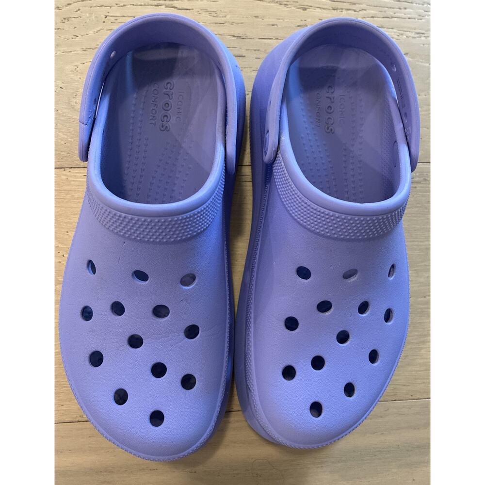 Crocs Classic Crush Clog Womens 10 Mens 8 Digital Violet Purple Sandals Shoes￼